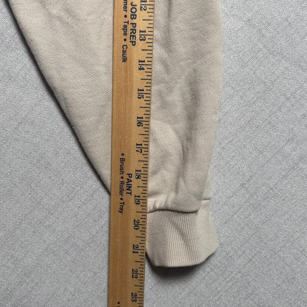 Alo Athletic Hoodie Pullover Lightweight Beige Cotton Blend Drawstring Size M - Picture 6 of 7